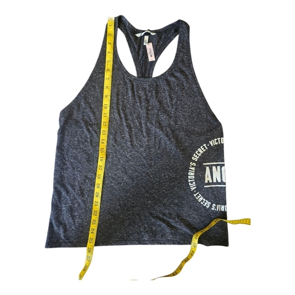 2 NWT Victoria's Secret Angel Racerback MuscleTank Tops Blue Black Size Large - Picture 12 of 13